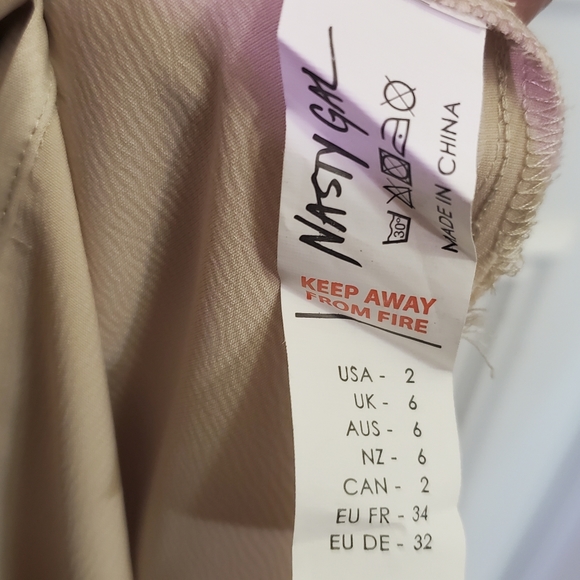 Nasty Gal At Ease Satin Halter Midi Slip Dress, Ivory Cream, Size US 2, NWT - Picture 14 of 15